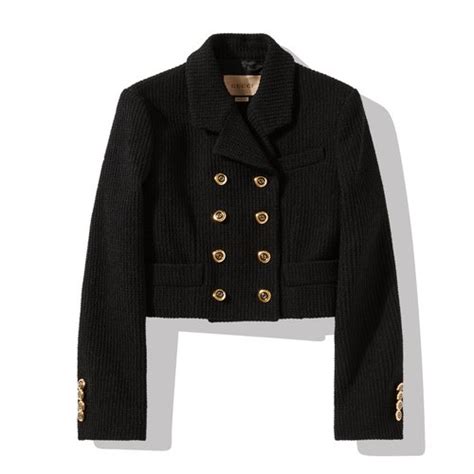 gucci stretch viscose jacket|Stretch viscose cropped jacket .